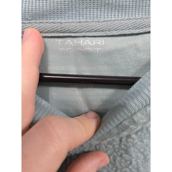 NWT Blue Fleece Sweater - Tahari Sport - L - Picture 3 of 5